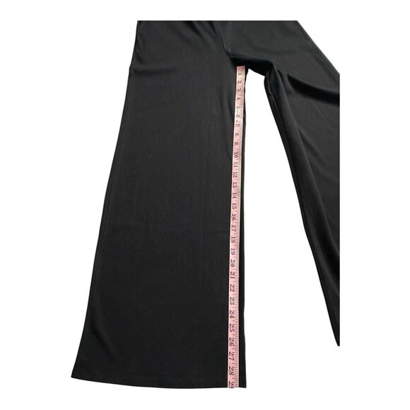 ZARA Wide Leg Pants Size Small Black Brown Elastic Waist Pull On Drawstring - Picture 10 of 16